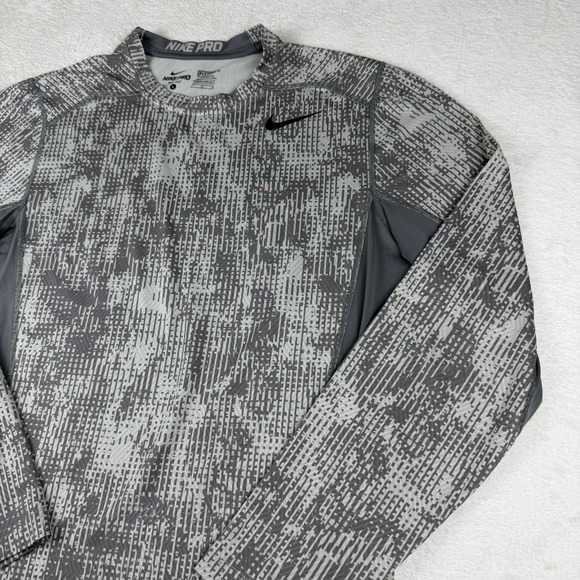 Nike Pro Dri-Fit Fitted Compression Digital Camo Long Sleeve Athletic Shirt L - Picture 5 of 16
